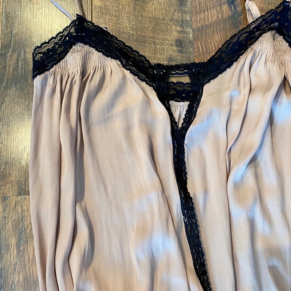FREE PEOPLE Silky Nude Blousy Surplice Bodysuit - Picture 5 of 10